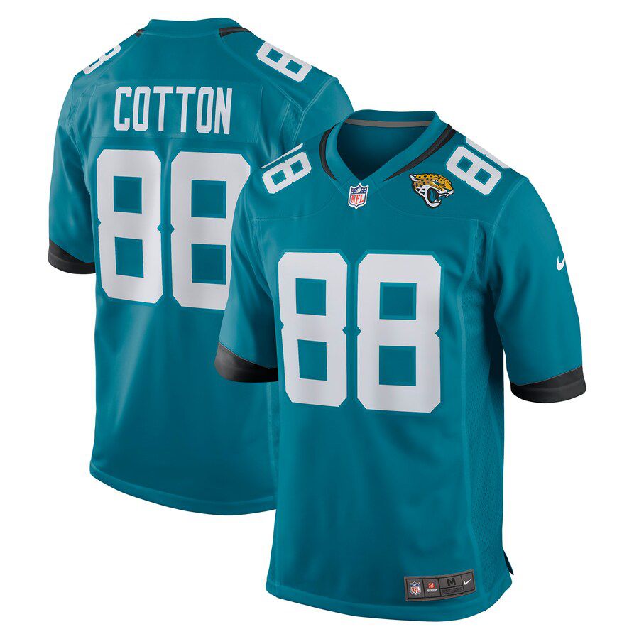 Men Jacksonville Jaguars #88 Jeff Cotton Nike Green Game Player NFL Jersey->jacksonville jaguars->NFL Jersey